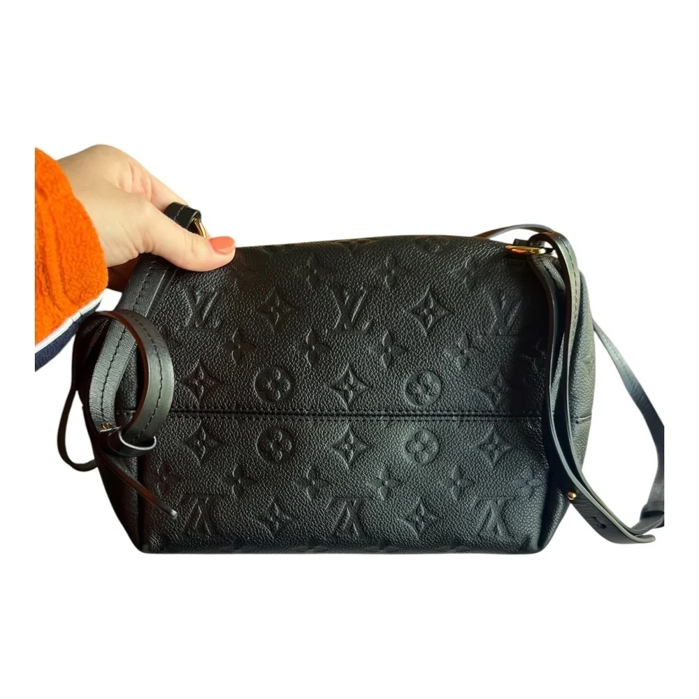 Louis Vuitton Montsouris Monogram Empreinte Embossed Leather Backpack Black